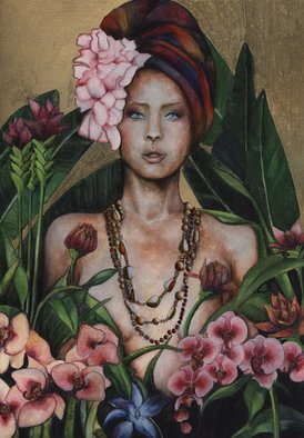 Venczak Marianna: 'Eden', 2011 Watercolor, Surrealism.  figurative, women, people, venczak, watercolor, mixed technic, surreal, paper                    ...