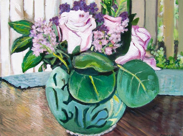 Carolyn Alston Thomas  'Flower Bouquet', created in 2008, Original Painting Acrylic.