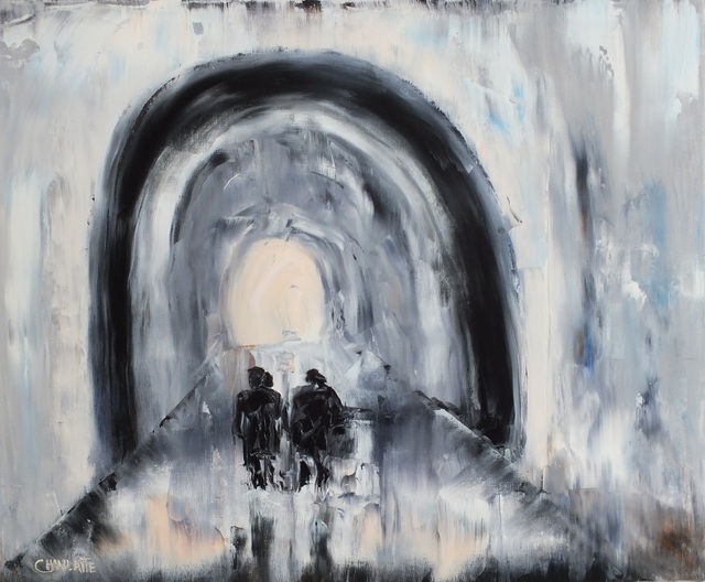 Artist Marino Chanlatte. 'Light At The End Of The Tunnel' Artwork Image, Created in 2016, Original Pastel Oil. #art #artist