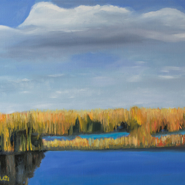 Marino Chanlatte: 'everglades 1', 2019 Oil Painting, Landscape. Artist Description: Everglades landscape series, I am starting this new series in 2019.  Ready to hang.  Nature, Everglades, Florida, Miami, water, sky, blue...