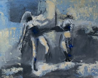 Marino Chanlatte: 'two figures', 2019 Oil Painting, Abstract. Two figures, retaking the abstract figure in new setting and meaning.Oil on paper...