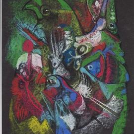 Mario Ortiz Martinez: 'animalia 2', 2019 Pastel, Abstract Figurative. Artist Description: ALL KIND OF ELEMENTS DECORATING THIS SUGGESTIVE PAGE OF ART. COLORFUL PASTEL ON STRATHMORE ARTAGAIN COAL BLACK PAPER. THE FEAST OF IMAGINATION, PURE PLEASURE TO MANIPULATE THIS EXPRESSIVE MEDIA.  A RICH COLLECTION SUITABLE TO DECORATE THAT SPECIAL SPACE OF YOUR ROOM. ...