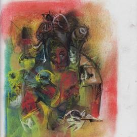Mario Ortiz Martinez: 'confession', 2019 Pastel, Abstract Figurative. Artist Description: ALL KIND OF ELEMENTS DECORATING THIS SUGGESTIVE PAGE OF ART. COLORFUL PASTEL ON PAPER. THE FEAST OF IMAGINATION, PURE PLEASURE TO MANIPULATE THIS EXPRESSIVE MEDIA.  A RICH COLLECTION SUITABLE TO DECORATE THAT SPECIAL SPACE OF YOUR ROOM. ...