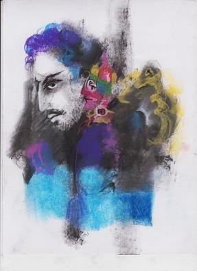 Mario Ortiz Martinez: 'sadness', 2019 Pastel, Abstract Figurative. EMOTIONS, PLAYFUL MOOD, MEMORIES, ALL KIND OF ELEMENTS DECORATING THIS SUGGESTIVE PAGE OF ART. COLORFUL PASTEL ON PAPER. THE FEAST OF IMAGINATION, PURE PLEASURE TO MANIPULATE THIS EXPRESSIVE MEDIA.  A RICH COLLECTION SUITABLE TO DECORATE THAT SPECIAL SPACE OF YOUR ROOM. ...