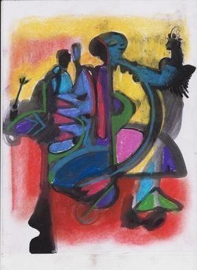 Mario Ortiz Martinez: 'souvenir from taos', 2019 Pastel, Abstract Figurative. EMOTIONS, PLAYFUL MOOD, MEMORIES, ALL KIND OF ELEMENTS DECORATING THIS SUGGESTIVE PAGE OF ART. COLORFUL PASTEL ON PAPER. THE FEAST OF IMAGINATION, PURE PLEASURE TO MANIPULATE THIS EXPRESSIVE MEDIA.  A RICH COLLECTION SUITABLE TO DECORATE THAT SPECIAL SPACE OF YOUR ROOM. ...