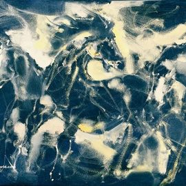 Mark Gray: 'blue horses by mark gray', 2018 Oil Painting, Animals. Artist Description: Blue Horses by Mark Gray...