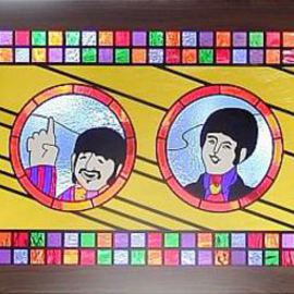 Mark Stine: 'Return to the Yellow Submarine', 2002 Stained Glass, Humor. Artist Description: Creating whimsical stained glass is one of my favorite undertakings. This artwork, depicting The Beatles from the movie Yellow Submarine, is a classic example of art that puts a smile on the            face of all who see it. While this artwork is as impressive as anything I' ve ...
