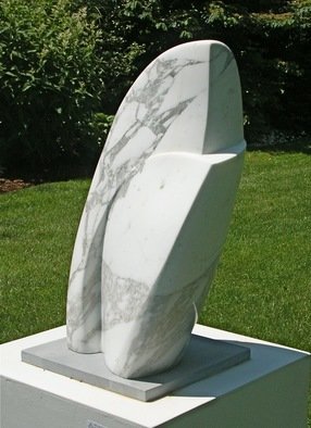 Mark Wholey: 'Whales Tooth', 1997 Stone Sculpture, Abstract.    Carrara Marble     ...