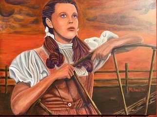 Michael Arnold: 'dorothy', 2016 Acrylic Painting, Movies.  Dorothy  is an original, signed acrylic painting on canvas by Citrus County Florida artist Michael Arnold. This acrylic 4- foot- by- 3- foot painting is a closeup view of Dorothy from the Wizard of Oz. I originally had it more like a sepia toned photo but decided midway through to...