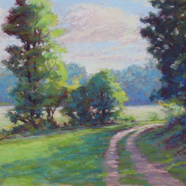 Marsha Savage: 'A Bend In The Road', 2008 Pastel, Landscape. Artist Description:  A pastel from photograph near Ellijay, GA. ...