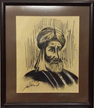 Asmaa Azhar: 'Abbasid Caliph Harun alRashid ', 2010 Charcoal Drawing, Famous People.  Harun alRashid bin Mohammed alMahdi is the fifth Abbasid Calipha is the most popular caliphs Al abasien  ...