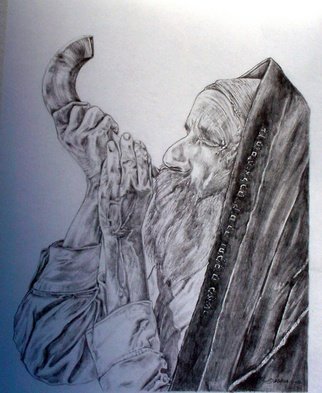 M Barona Caputo: 'Etz chaim', 2006 Pencil Drawing, Judaic.  