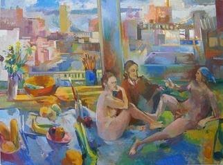 Martha Hayden: 'Luncheon in the Studio', 2007 Oil Painting, Abstract Figurative. 