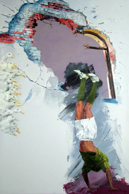 Martinho Dias  'Applause 14', created in 2006, Original Painting Oil.