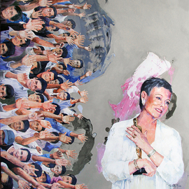 Martinho Dias: 'Applause 9', 2006 Acrylic Painting, Figurative. 