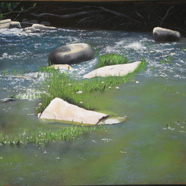 Marty Kalb: 'Delaware Run', 1998 Acrylic Painting, Landscape. 