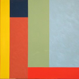 Marty Kalb: 'Fuge Part 1', 1980 Acrylic Painting, Geometric. Artist Description:   I had originally intended to create variations using the same basic elements in this work as a musical composer might do when using a theme in a fugue form. However the other paintings never were made.  ...