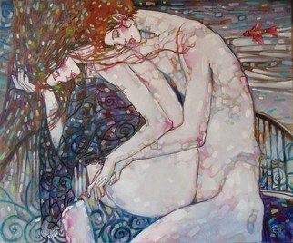 Marina Rozuvanova: 'dreams', 2019 Oil Painting, Love. Work- oil painting, canvas on a stretcher, 50x60 cm, unframed...