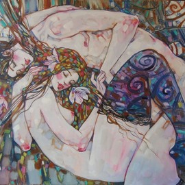 Marina Rozuvanova: 'spring', 2019 Oil Painting, Love. Artist Description: Work- oil painting, canvas on a stretcher, 50x60 cm, unframed...