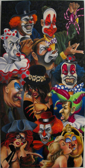Marvin Teeples  'Oh Hell, The Gangs All Here', created in 2008, Original Painting Acrylic.