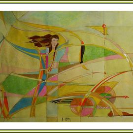 Yorgos Maryelis: 'on the wind', 2005 Mixed Media, Expressionism. 