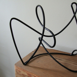 Max Tolentino: 'Tarsila ', 2010 Steel Sculpture, Abstract. Artist Description: steel sculpture in drawn wire. part of a new series of abstract scultuptures with a focus on empty spaces. technique  cutting, bending and welding. To be ordered . It can also be produced in stainless steel. ...