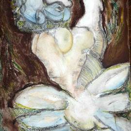 Corinne Medina-saludo: 'Angel 2', 2012 Mixed Media, Abstract Figurative. Artist Description: Angels are present wherever we go, we just feel them, but don' t see.On watercolor paper mixed media. ...