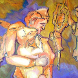 Corinne Medina-saludo: 'Automn', 2005 Oil Painting, Abstract Figurative. Artist Description:   painting, oil painting, contemporary artwork, artwork,  ...
