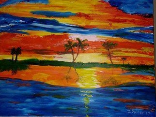 Artist: Israel Miller - Title: brilliant sunset - Medium: Acrylic Painting - Year: 2018