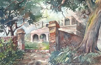 Artist: Mintu Maji - Title: old temple - Medium: Watercolor - Year: 2013