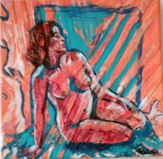 Melcha C: 'Nostalgie', 2008 Acrylic Painting, nudes.    Acrylic and mixed media on canvas.           ...