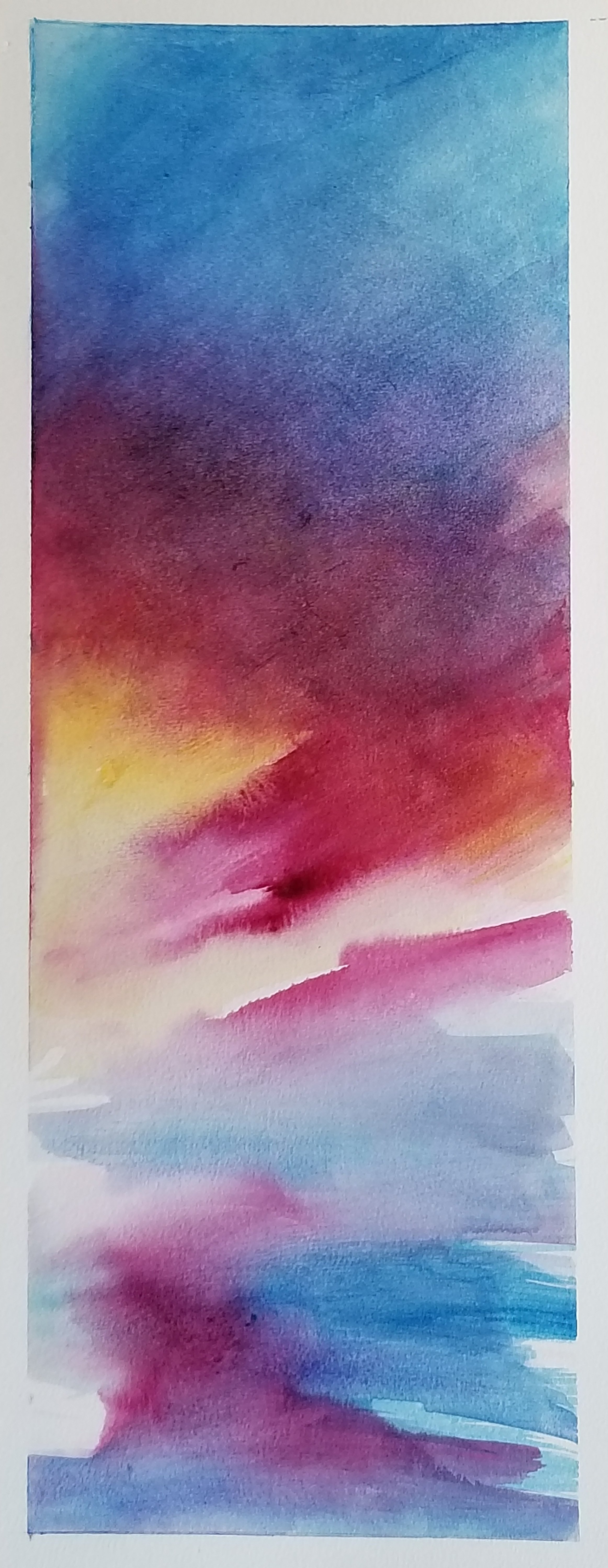Merrilyne Hendrickson: 'Densmore Sky', 2018 Watercolor, Sky. Luminous color and light in the sky...