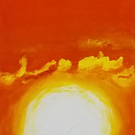 Merrilyne Hendrickson: 'sunset from high house abaco', 2018 Acrylic Painting, Seascape. Artist Description: The colors in the Abaco Islands mesmerize. Larger than life bathed in the warmth. Painted in style of watercolor with transparent layers or glazes...