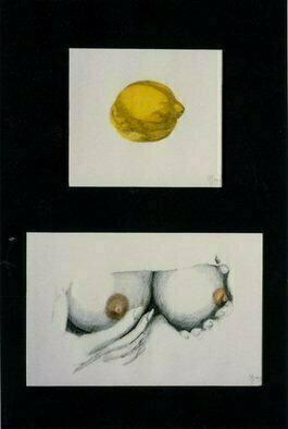 Artist: Youri Messen-jaschin - Title: Lemon - Medium: Pencil Drawing - Year: 1990