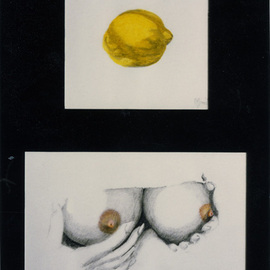 Youri Messen-jaschin: 'Lemon', 1990 Pencil Drawing, Erotic. Artist Description: (r) by 1990 Prolitteris Postfach CH. - 8033 Zurich (c) by 1990 Youri Messen- Jaschin Switzerland ...