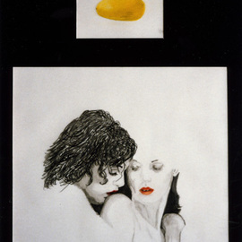 Youri Messen-jaschin: 'Yellow Passion Fruit', 1990 Pencil Drawing, Erotic. Artist Description: (r) by 1990 Prolitteris Postfach CH. - 8033 Zurich (c) by 1990 Youri Messen- Jaschin Switzerland ...