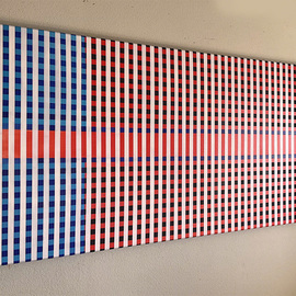 Youri Messen-jaschin: 'p alb equal p bla p a p b', 2022 Oil Painting, Optical. Artist Description: Op art, oil painting, linen canvas.A(c) 2022 Youri Messen- Jaschin A(r) Prolitteris Zurich | packaging, insurance, and transport are not included in the price, it is additional.  I work with a carrier, he is responsible for all my shipments.  The shipment costs are paid directly to this carrier.  