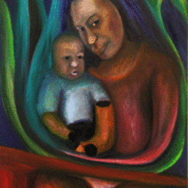 Eduardo Diaz: 'Virgen', 2005 Oil Painting, Erotic. 