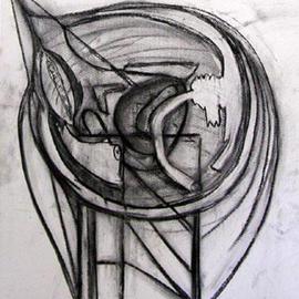 Eduardo Diaz: 'angulos', 2004 Charcoal Drawing, Architecture. 