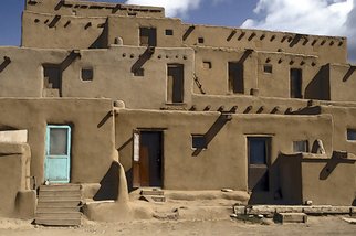 Marcia Geier: 'Taos Pueblo', 2008 Digital Art, Southwestern. this is a 35mm color slide scanned into a digital image and then lightly filtered using Photoshop...