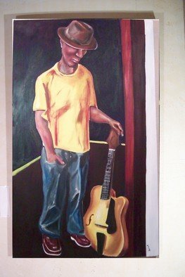 Michael Ashcraft: 'Solo', 2012 Oil Painting, Abstract Figurative.   solo guitarist  ...