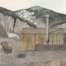 Michael Rusch: '3rd Miners Camp Triptych', 1999 Mixed Media, Americana. Artist Description: Place in Nature( with broken chair)In the daily searching for future rewards, you might already found what your looking for....