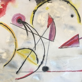 Michael Schaffer: 'New Morning', 2020 Mixed Media, Abstract. Artist Description: Lively shapes and color tell this story about greeting the day. ...