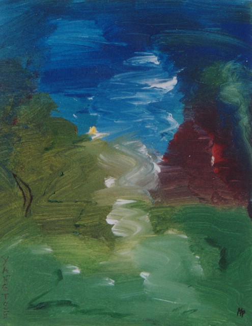 Michael Puya  'A Ravine Of Yangtse', created in 2002, Original Painting Tempera.