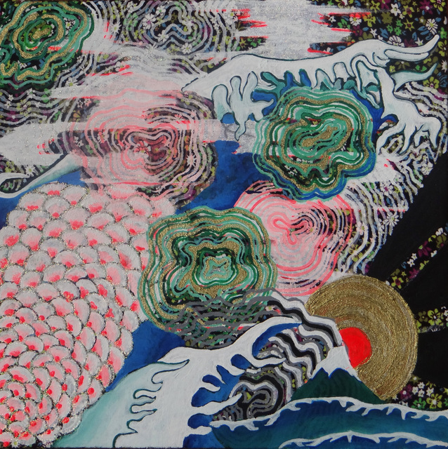 Mijal Zachs  'Renacimiento Del Tsunami', created in 2012, Original Painting Oil.