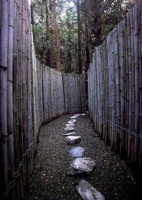 Mikael Hansen: 'Installation for the People of Isegawa', 1998 Outdoor Installation, Landscape. Artist Description: An open room ( outside/ inside) . Bamboo, gravel, stone. Tosa- cho, Kochi, Japan....