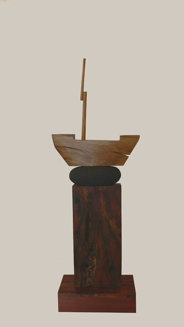 Mikel Durel  'Shrine For The Sea Farer', created in 2008, Original Sculpture Wood.