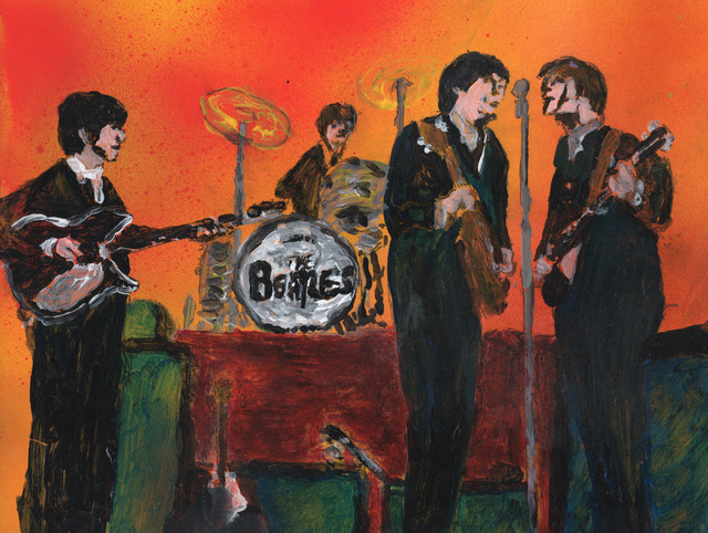 Artist Mike Cicirelli. 'Beatles Help' Artwork Image, Created in 2019, Original Painting Acrylic. #art #artist
