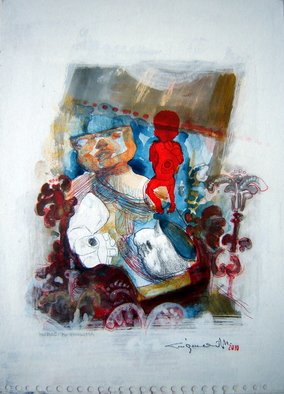 Artist: Milija Stojanovic - Title: walker by thoughts - Medium: Collage - Year: 2010