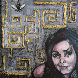 Mima Stajkovic: 'Vesna', 2008 Acrylic Painting, Portrait. 